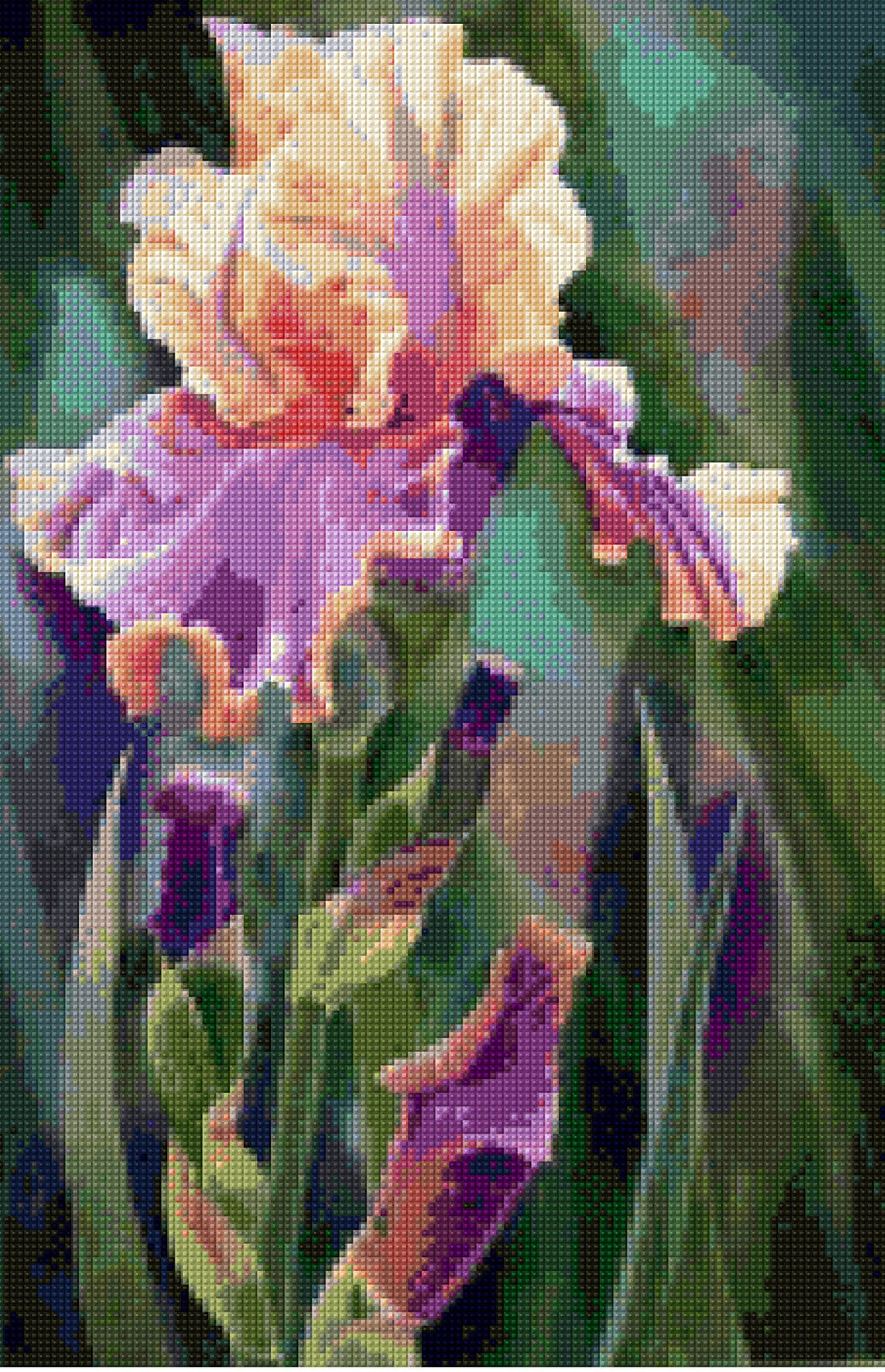 Iris Cross Stitch Pattern PDF - Instant Download! - Etsy