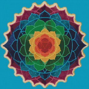 Lotus Mandala Kreuzstichmuster - PDF - Instant Download!