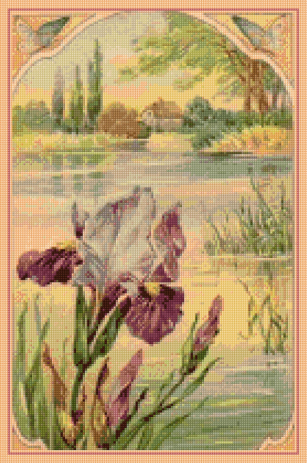 Victorian Iris Cross Stitch Pattern PDF - Instant Download! - Etsy