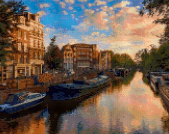 Amsterdam Sunset Cross Stitch pattern PDF - Instant Download!