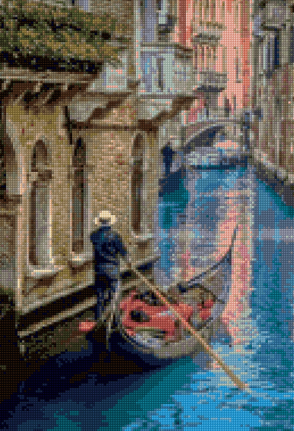 Venice Gondola Cross Stitch pattern PDF - Instant Download!