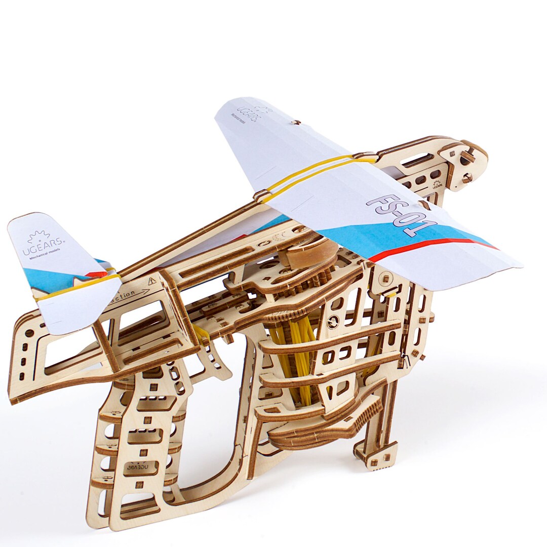 Wooden Plane Model 3D Puzzle Plywood Puzzle Kit DIY Flying Etsy