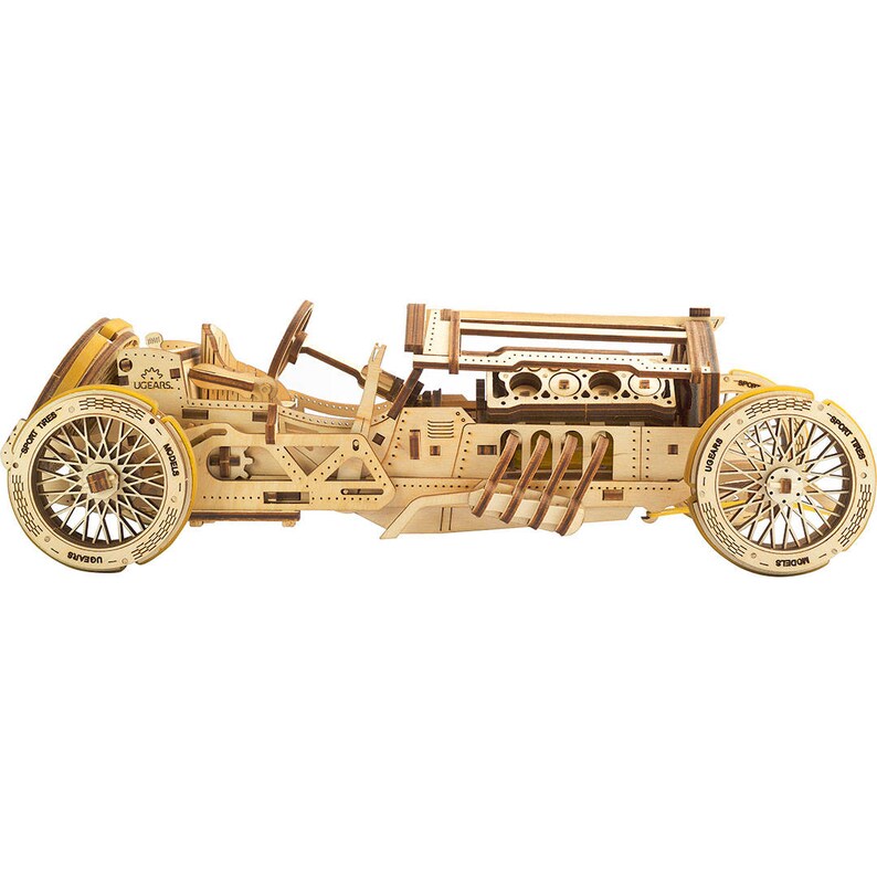 Wooden 3D car model kit Race car plywood puzzle Adult Etsy