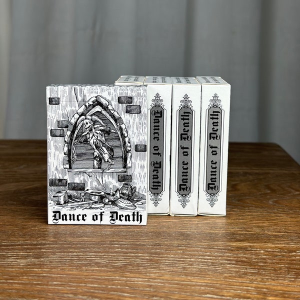 Dance and Death-pokerspeelkaarten, custom deck kaarten voor verzamelaars, skelet speelkaarten, nu populair, Valentijnsdagcadeau