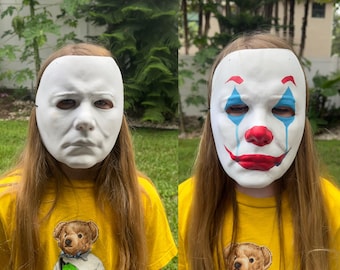 Schlichte weiße Halloween-Maske, weiße Vollgesichtskostümmaske, Maskerade- und Theatermaske, DIY-Masken-Cosplay zeichnen jede Persönlichkeit
