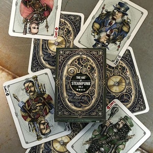 Kunst der Steampunk-Spielkarten, Poker-Spielkarten, Das viktorianische Ära Einzigartige Design von Spielkarten, hochwertige Karten von USPCC gedruckt