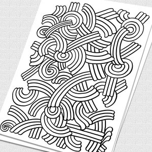 Printable Zentangle Coloring Page, Abstract colouring sheet, Printable Invitation & Greeting Cards, PDF Journal coloring page, Art therapy