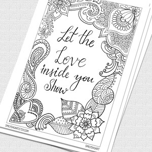 Printable Coloring Cards For Adults Set Of 6 Henna Coloring Etsy Printable Coloring Cards For Adults Set Of 6 Henna Coloring Etsy