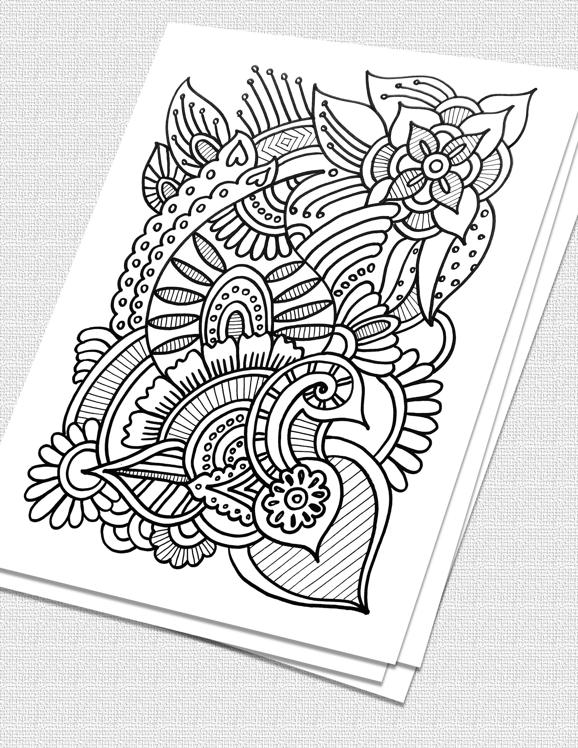 10 Intricate Adult Coloring Pages for Detail Lovers: Escape into a World of Artistic Relaxation