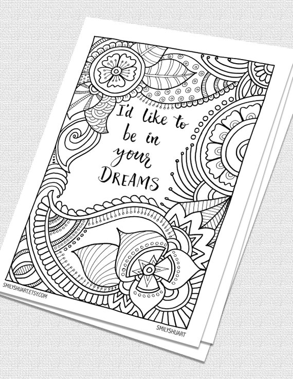 instant download printable positive quotes mindfulness coloring smile quotes coloring sheet self care zentangle adult colouring page drawing illustration art collectibles lifepharmafze com