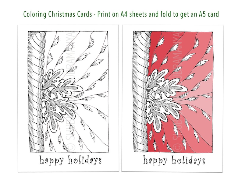 Joyful Vacations, Printable Coloring Xmas Card, Do it yourself Vacation Card, Seasons Greetings, Holiday vacation Greetings, Fold A4 sheet for A5 card picture relating to Printable Coloring Christmas Cards identified as Content Holiday seasons, Printable Coloring Xmas Card, Do-it-yourself Vacation Card, Seasons Greetings, Holiday vacation Greetings, Fold A4 sheet for A5 card