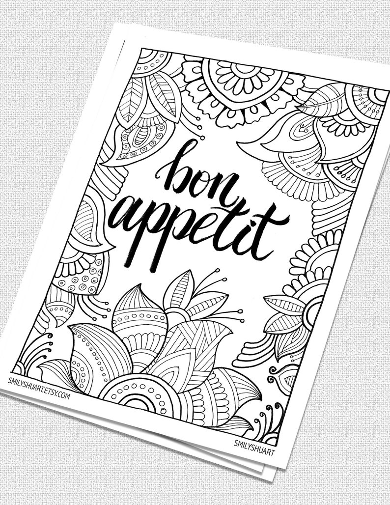 Bon Appetit Instant Download Printable Motivational Quotes - Etsy