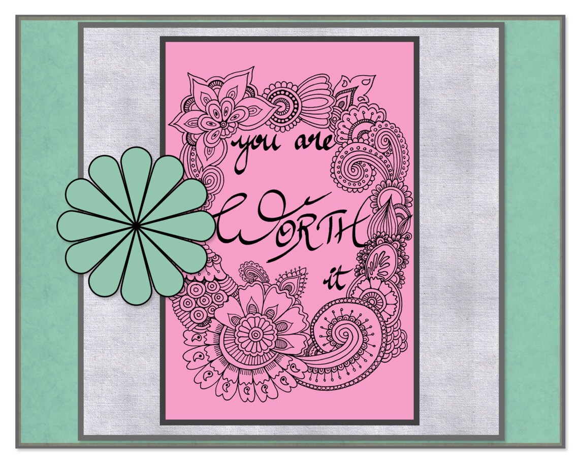You Are Worth It Printable Quotes DIY Cards Printable - Etsy Singapore