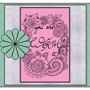 You Are Worth It Printable Quotes DIY Cards Printable - Etsy Singapore