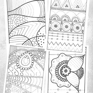 Sale!! Printable Zentangle dotted lines templates, Easy Beginner Series Training sheets, Parent-Kid activity, Zentangle practice sheets