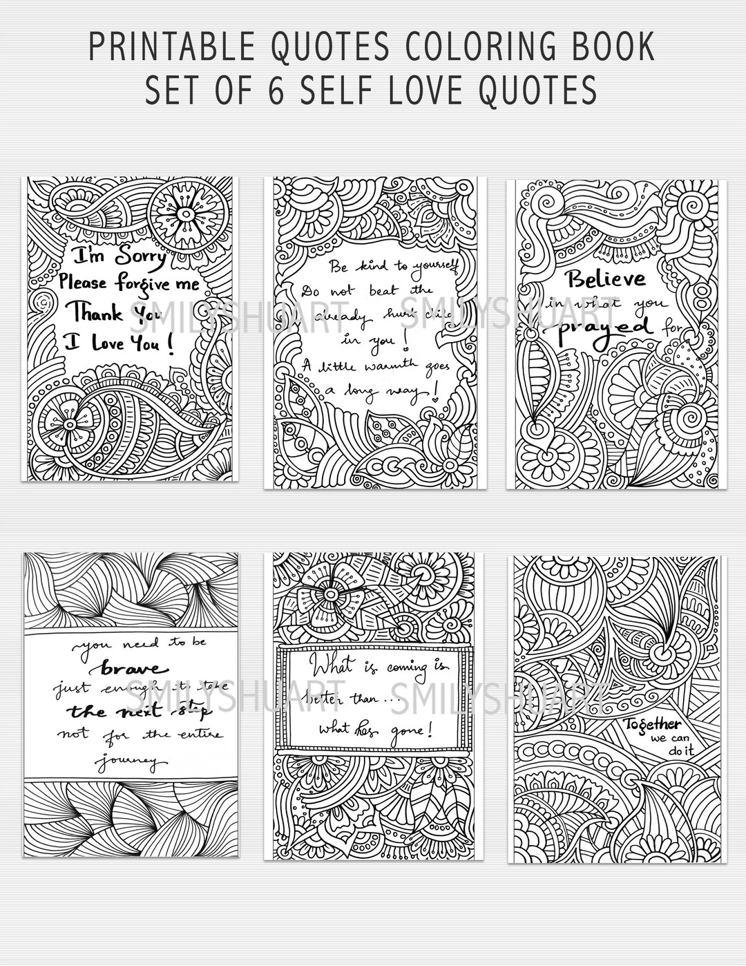 SALE! Printable Self Help Quotes Coloring Sheets, Ho'oponopono Coloring ...