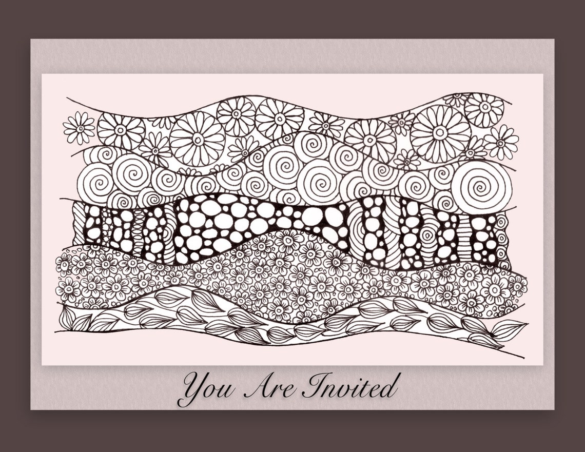 Printable Zentangle Designs for Invitations Greeting Cards - Etsy Singapore