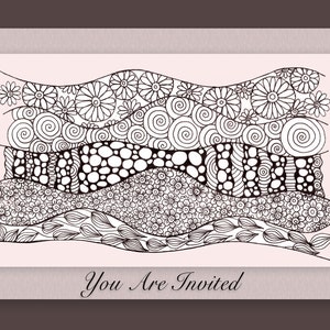 Printable Zentangle Designs for Invitations, Greeting Cards, Thank You ...