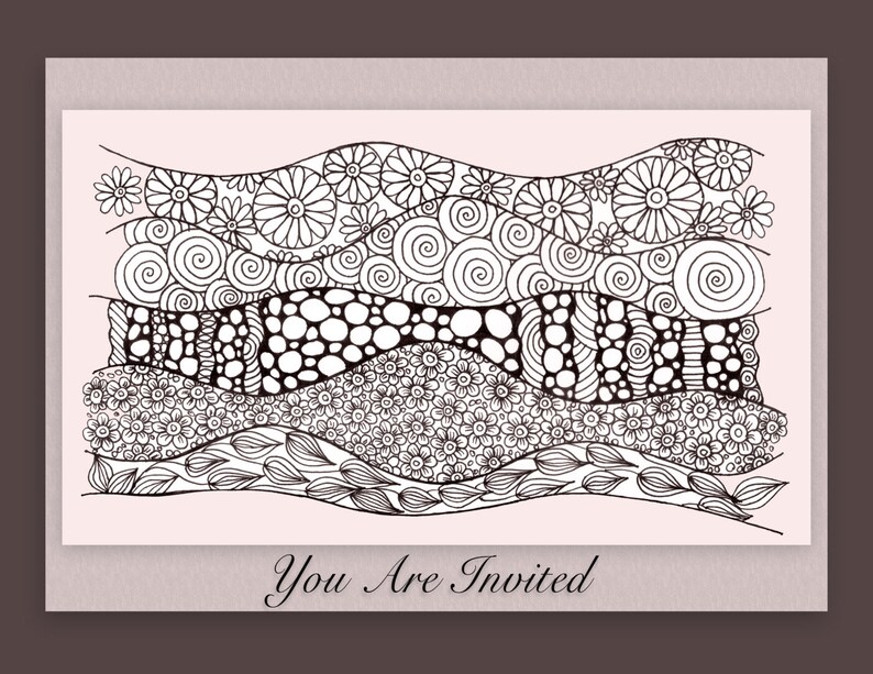 Printable Zentangle Designs for Invitations Greeting Cards - Etsy Singapore