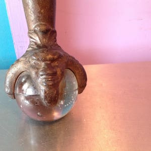 Antique ball and claw with twists design wood legs gargoyle heads brass antique furniture legs wood hand made hand turned furniture image 5