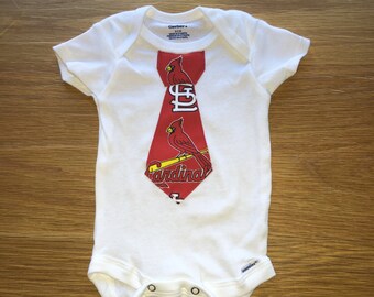 St. Louis Cardinal Onesie®, Stl Onesie®, St. Louis Cardinals, Necktie Onesie®, Stl Necktie Onesie®, Sports Onesie®, Sports Necktie Onesie®