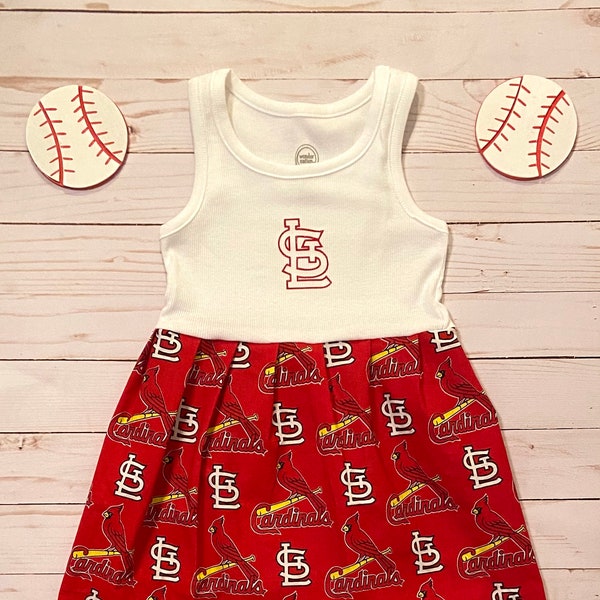 St. Louis Cardinals Dress, Stl Cardinals Baby Dress, Baby Dress, Toddler Dress, Baby Gift, Matching Dress and Headband