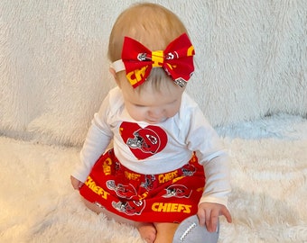 Kansas City Chiefs Outfit, Kansas City Chiefs Baby, Kansas City Chiefs Baby Skirt, Kansas City Chiefs Onesie®