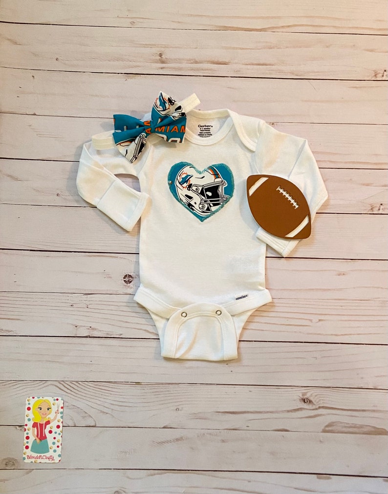 Miami Dolphins Baby Outfit, Miami Dolphins Skirt, Dolphins Baby Girl, Miami Dolphins Toddler Outfit Bild 2