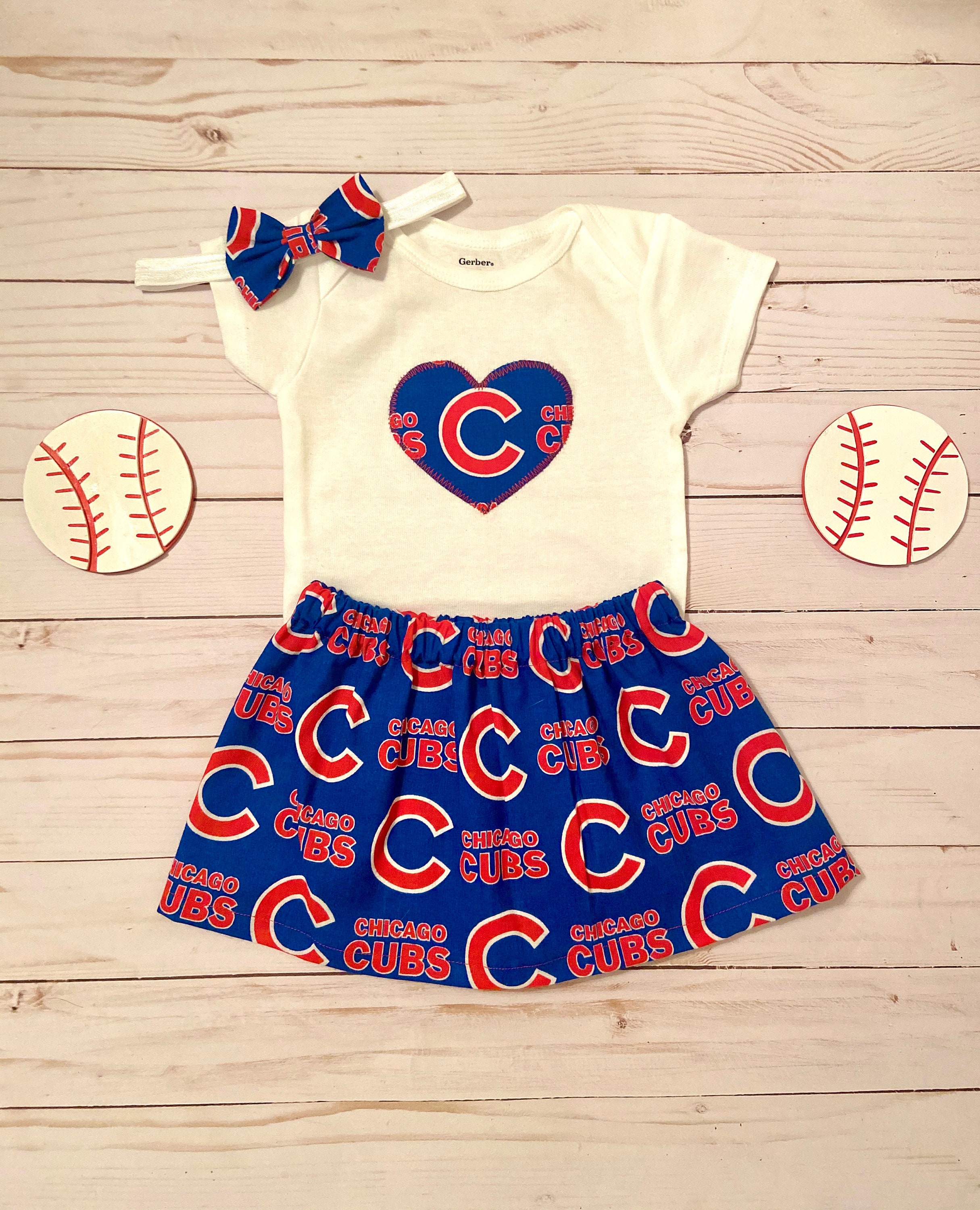 Cubs baby/infant clothes Cubs baby gift Chicago baseball baby gift