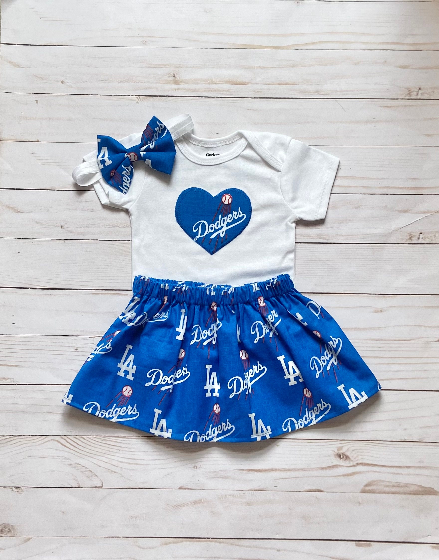 LA Dodgers Onesie and Matching Skirt Dodgers Baseball Outfit Dodgers Baby LA Dodgers Baby Outfit Etsy Canada
