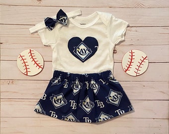 Tampa Bay Rays Baby, Tampa Bay Rays Baby Outfit, Rays Baby Girl, Baseball Baby Girl Outfit