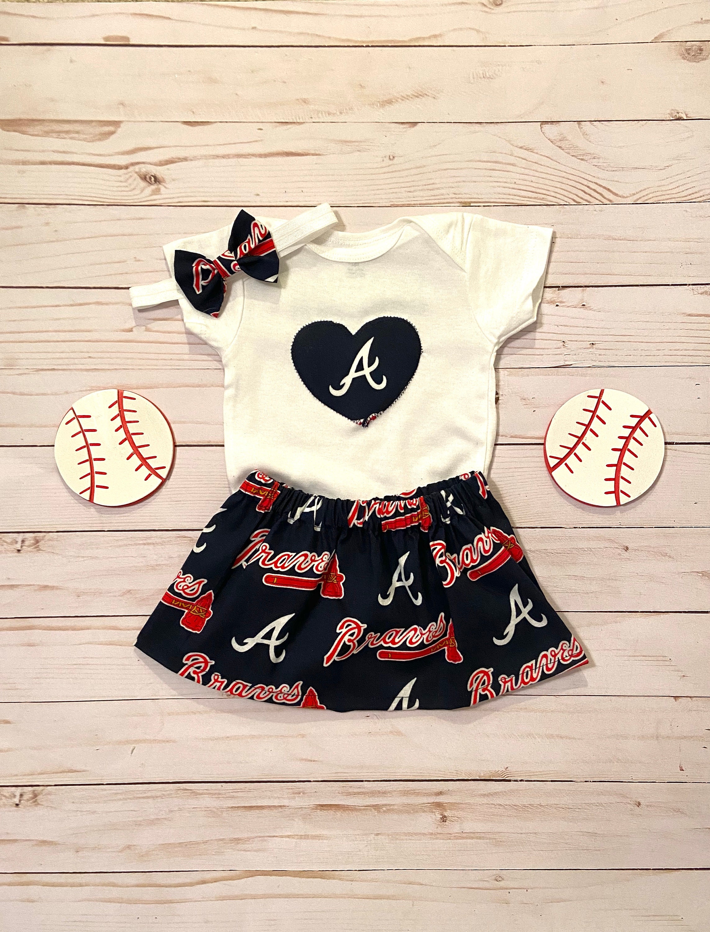 Atlanta Braves Baby, Atlanta Braves Baby Outfit, Atlanta Braves Onesie,  Baseball Outfit 