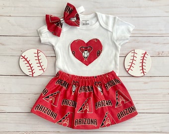 Arizona Diamondbacks Baby Outfit, Arizona Diamondbacks Baby Girl, Diamondbacks Baby Outfit, Arizona Diamondbacks Skirt