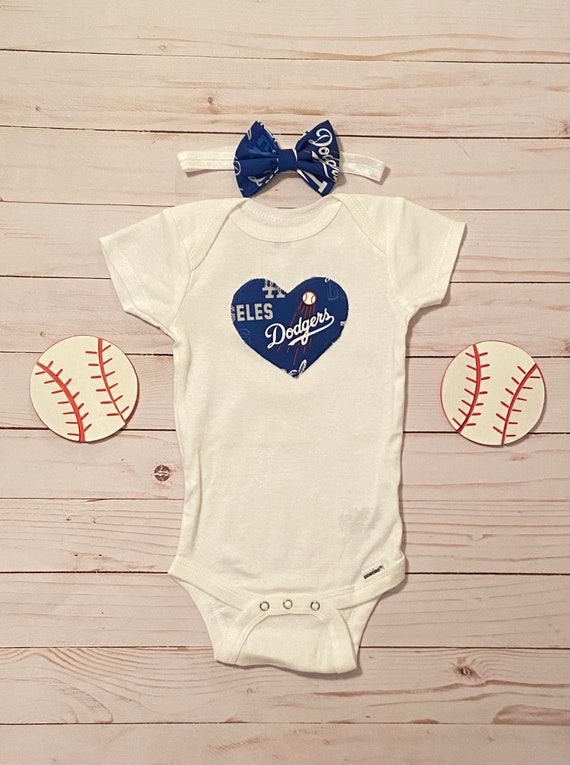 Dodgers pink infant/baby clothes Dodgers Baby gift girl Dodgers