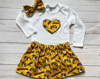 Mizzou Baby Outfit, Mizzou Baby, Mizzou Headband