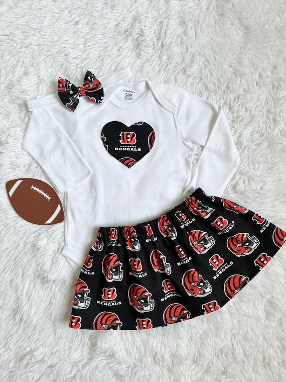 Cincinnati Bengals Baby, Cincinnati Bengals Outfit, Bengals Baby Girl, Cincinnati Bengals Baby Skirt, Bengals Onesie®