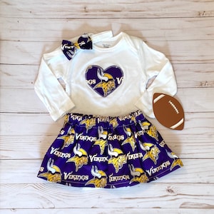 Minnesota Vikings Baby, Vikings Baby, Vikings Baby Girl, Minnesota Vikings Baby Outfit, Vikings Toddler Skirt