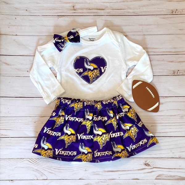 Minnesota Vikings Baby, Vikings Baby, Vikings Baby Girl, Minnesota Vikings Baby Outfit, Vikings Toddler Skirt