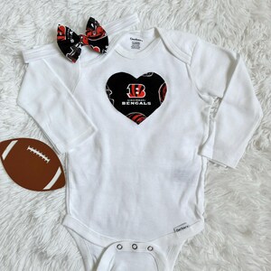 Cincinnati Bengals Baby, Cincinnati Bengals Outfit, Bengals Baby Girl, Cincinnati Bengals Baby Skirt, Bengals Onesie® image 3
