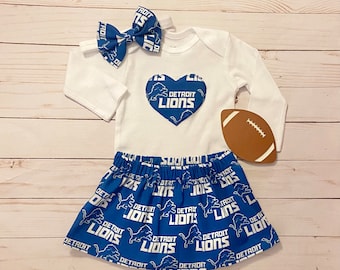 Detroit Lions Baby Outfit, Detroit Lions Baby Girl, Detroit Lions Skirt, Detroit Lions Onesie®