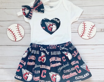 Cleveland Guardians Baby Outfit, Cleveland Guardians Girls Skirt, Cleveland Guardians Baby, Cleveland Guardians Outfit