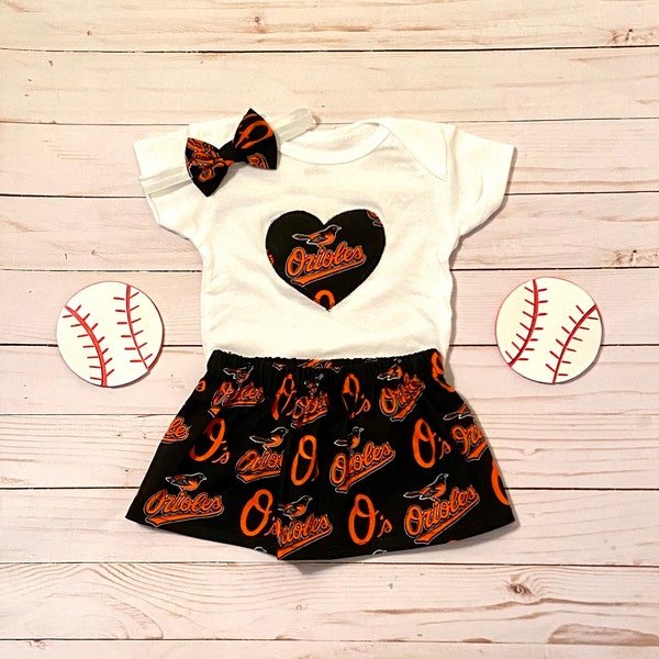 Orioles Baby, Orioles Baby Outfit, Orioles Baby Skirt, Orioles Baby Onesie, Baseball Baby