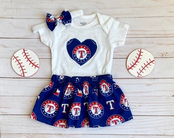 Texas Rangers Baby, Texas Rangers Baby Outfit, Rangers Baby, Texas Rangers Baby Girl, Texas Rangers Baby Skirt