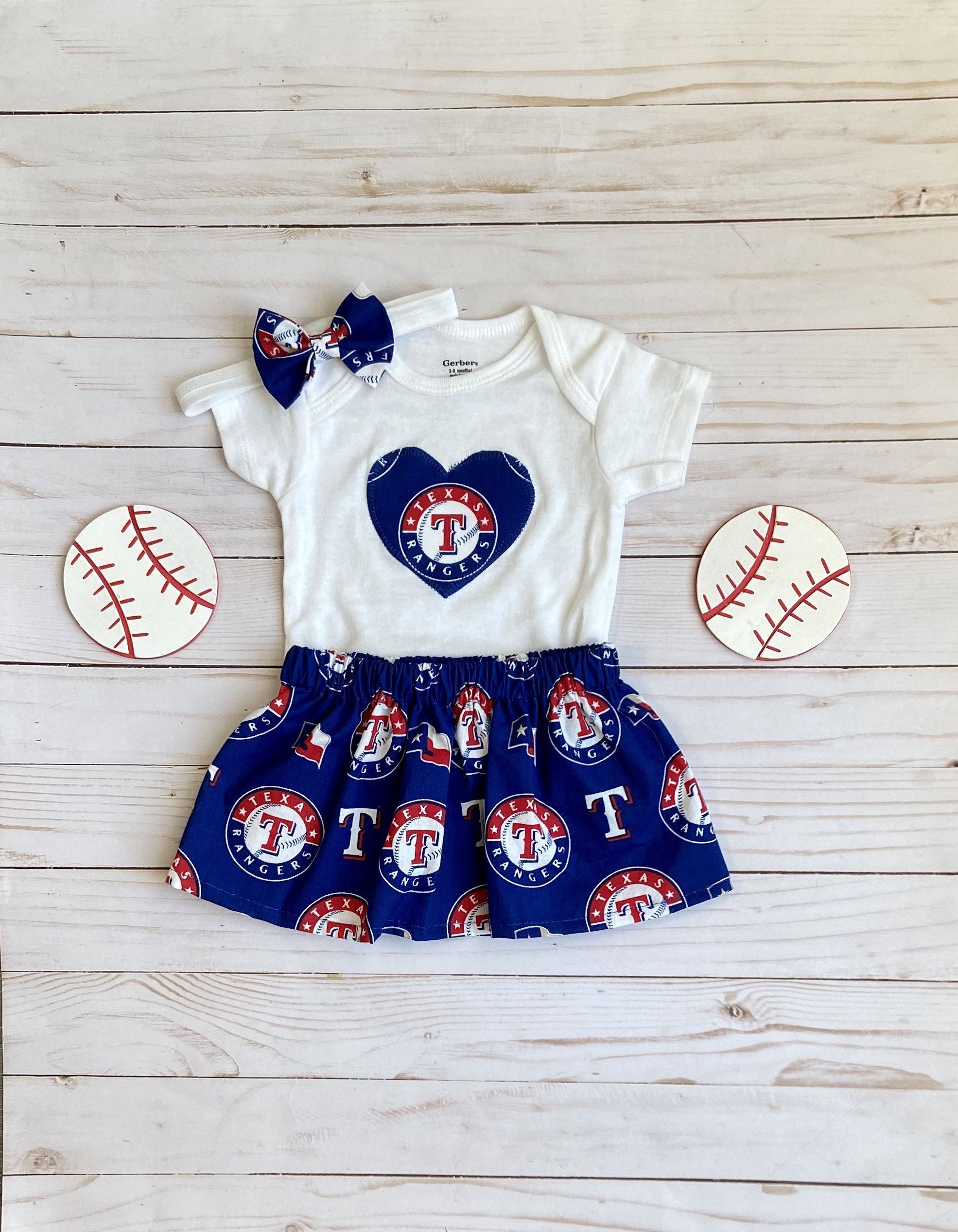 Truly Texas Baseball Baby Onesie Truly Texas Baseball Baby Onesie