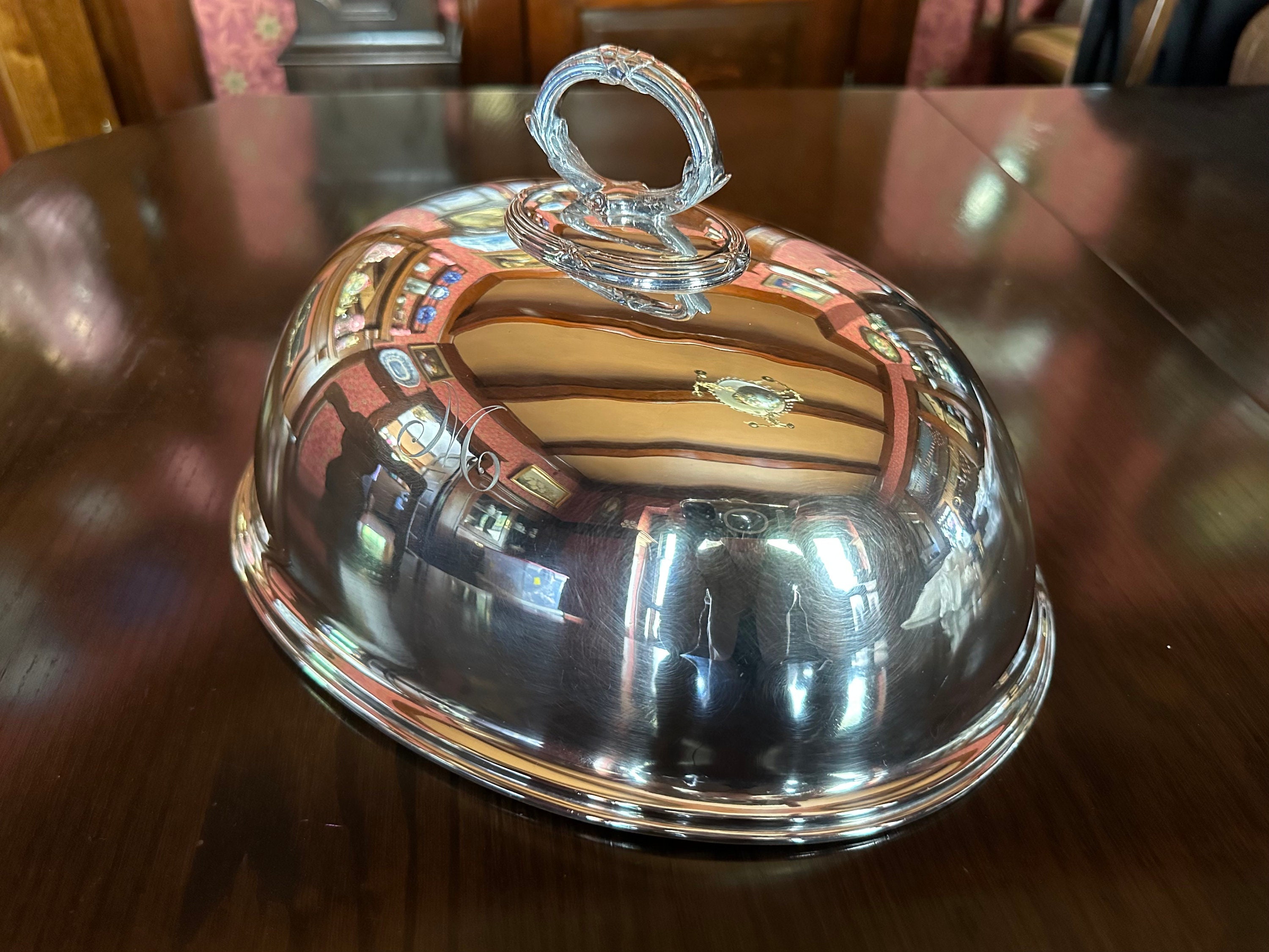 Cabilock Stainless Steel Restaurant Cloche Serving Dish Food Cover Dome  Plate Covers for Steak Cake Appetizer Plate to Keep Food Warm (7.86x3.93  inch)