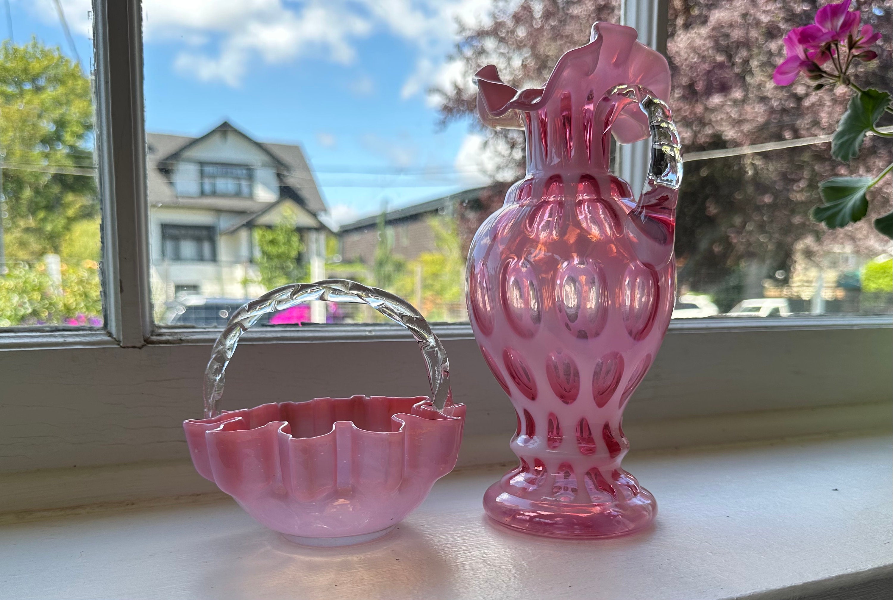 Fenton Pink Coin Dot - Etsy
