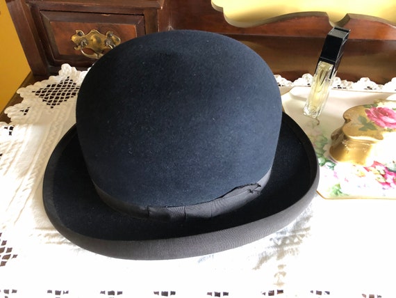 EDWARDIAN VINTAGE DERBY bowler hat exceptional co