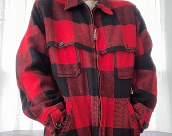 Vintage Woolrich Hunting Jacket, 1950's Wool Plaid Coat Vintage Woolrich Hunting Jacket, 1950's Wool Plaid Coat