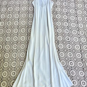Vintage 1930s Slip Dress Ivory Rayon: Bias Cut, Size XS Made in USA