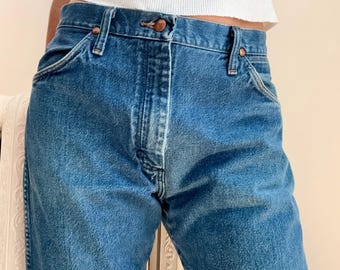 Vintage Wrangler Jeans Straight Leg Leather Patch 31" Waist